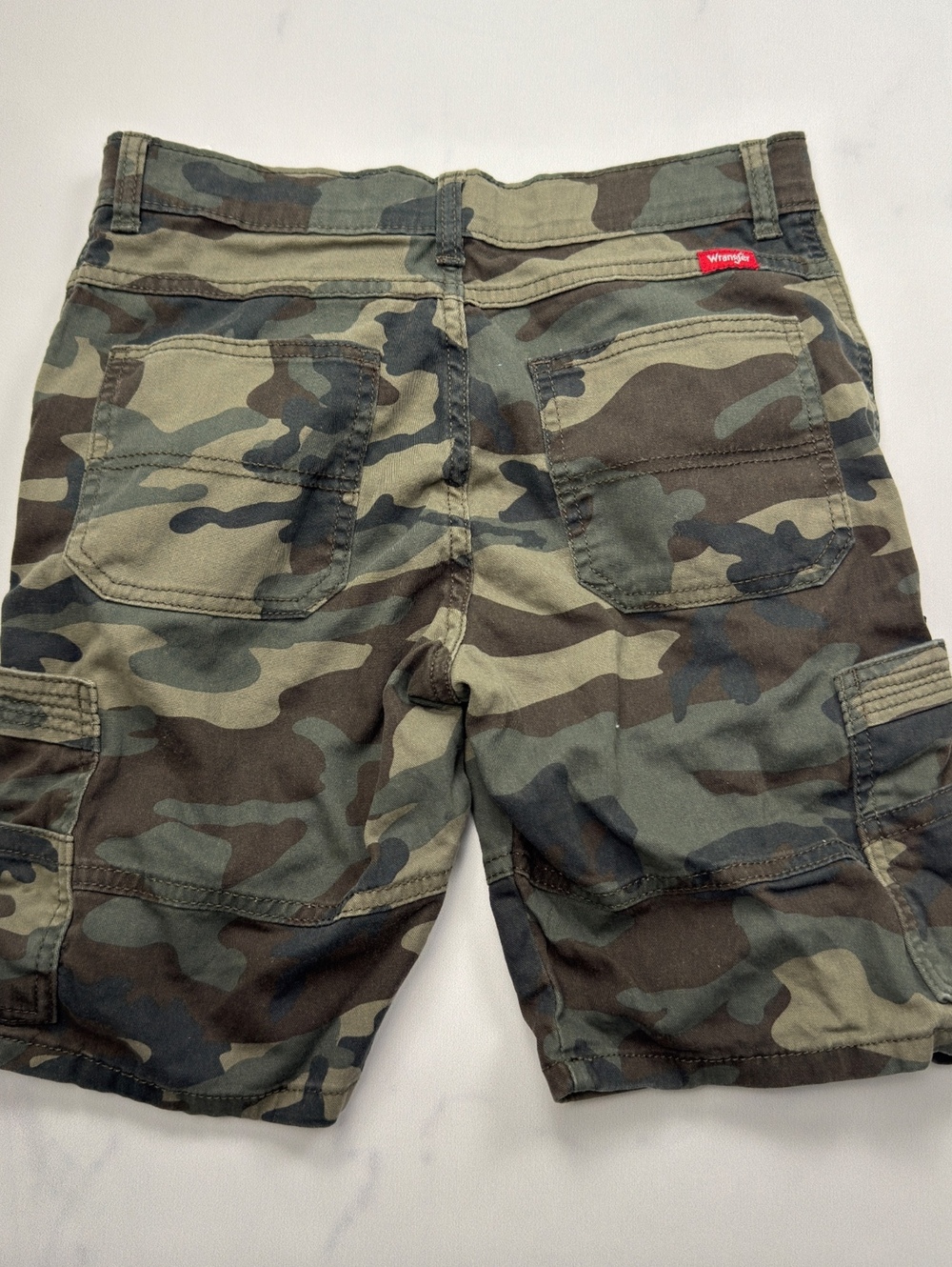 Wrangler Classic Straight Cargo Shorts Camo Pattern - Boys 14 Regular